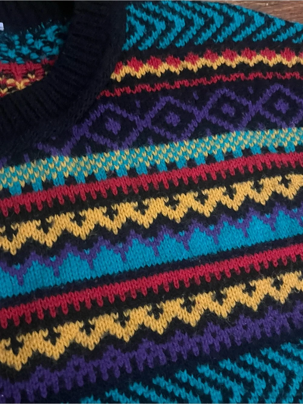 Vtg 90s sweater L XL unisex men’s womens striped Cosby oversized colorful